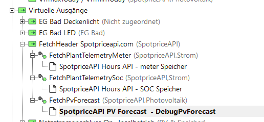 Virtuelle Ausgänge: FetchHeader mit mehreren Befehlen